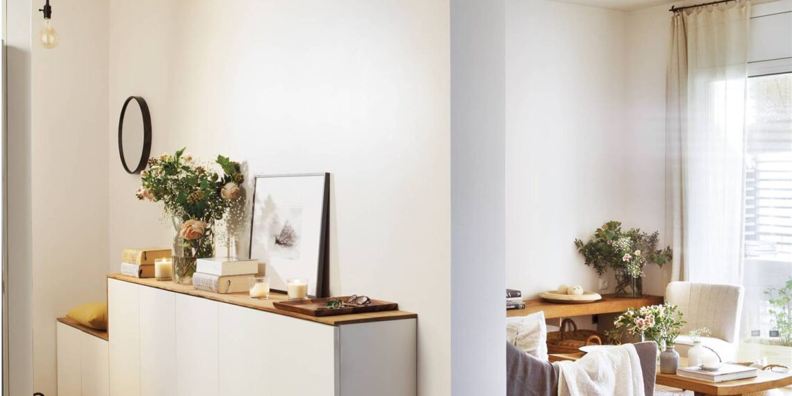 Transforma tu hogar con estas ingeniosas ideas para dividir la entrada del salón