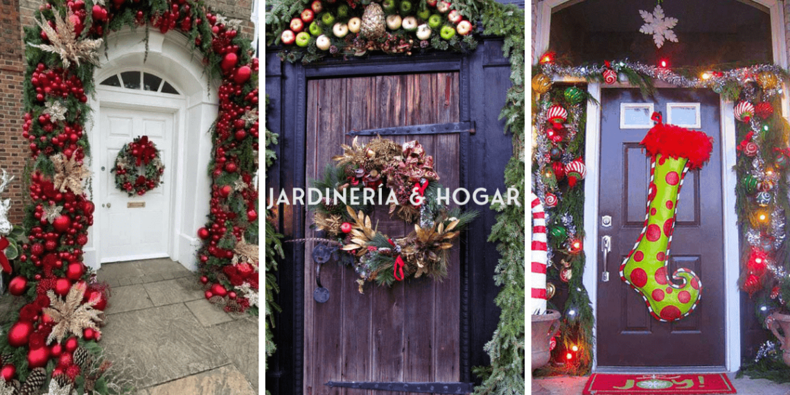 Transforma tus puertas en un paraíso navideño con estas ideas creativas de decoración